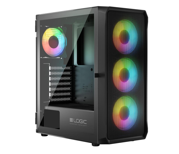 LOGIC CONCEPT Logic Portos ARGB Midi USB 3.0 Czarna AT-PORTOS-10-0000000-0002 - 1172262 - zdjęcie